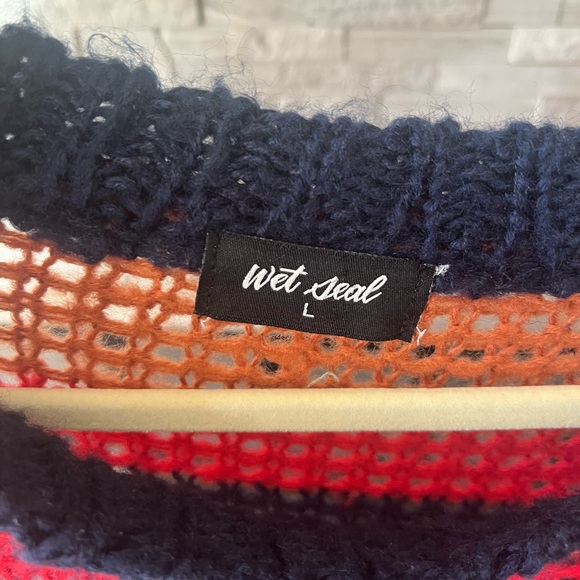 Wet Seal Multicolor Striped Sweater - Picture 2 of 3